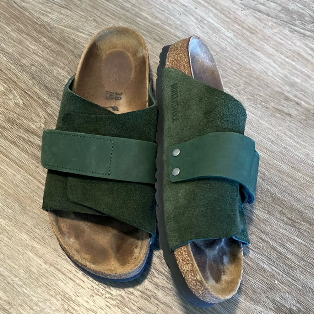 Birkenstock Forest Green Suede Sandals